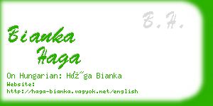 bianka haga business card